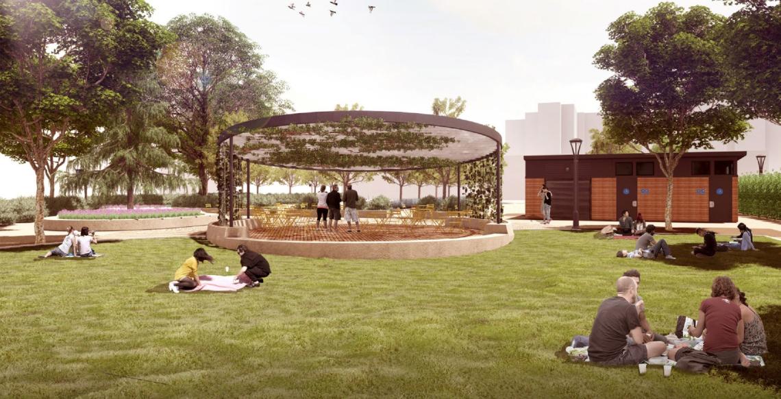 New park takes shape in Pasadena Playhouse District Urbanize LA